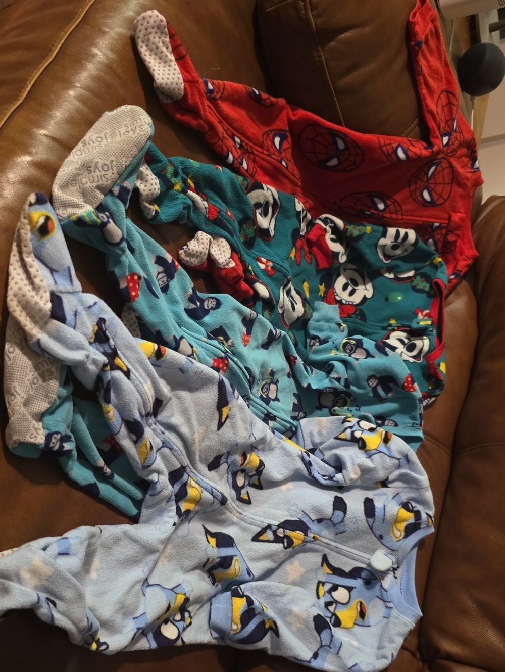 Set Of 4 Foot Jammies For Boy.
